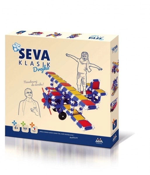 Stavebnice SEVA KLASIK Dvojka plast 366ks v krabici 36x33,5x5cm