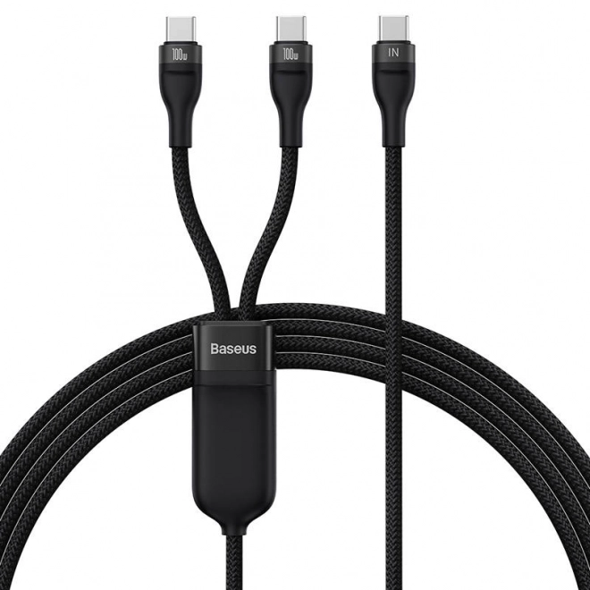 Kabel 2v1 USB Baseus Flash Series USB-C do USB-C 100W, 1,5 m (černý)