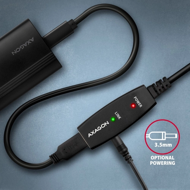 ADR-215 USB 2.0 A-M -> A-F aktivní prodlužovací/zesilovací kabel 15 m