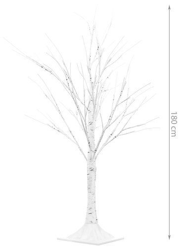 LED teplá bílá dekorativní bříza – 180 cm