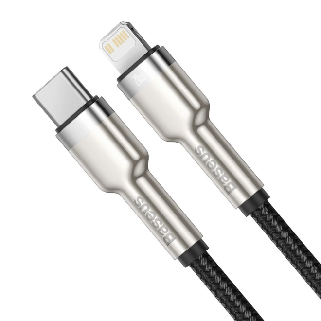 USB-C kabel pro Lightning Baseus Cafule, PD, 20W, 2m (černý)