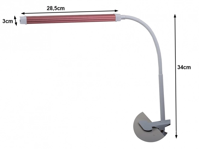 Stolní lampa s USB klipem pro kosmetiku