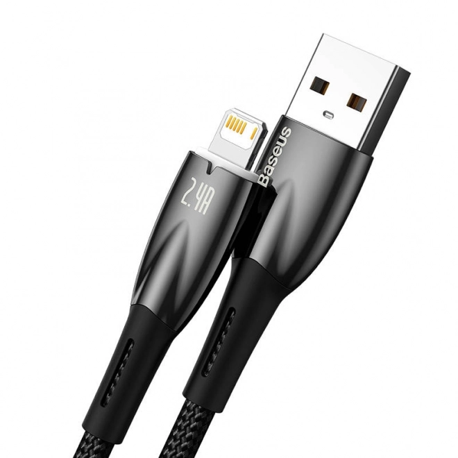 Kabel USB pro Lightning Baseus řady Glimmer, 2,4 A, 2 m (černý)