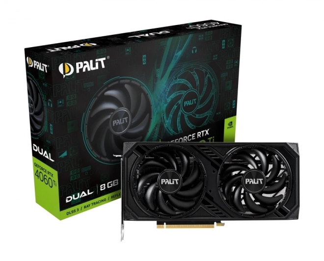 Grafická karta GeForce RTX 4060 Ti Dual 8GB GDDR6 128bit 3DP/HDMI