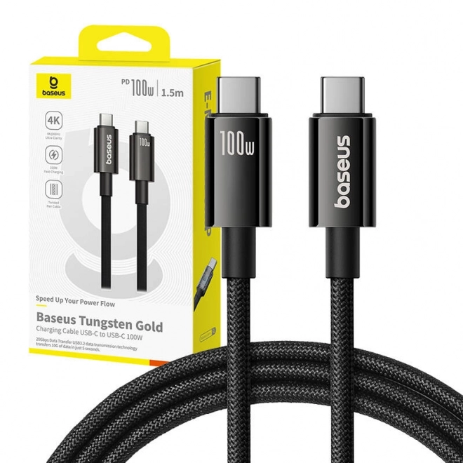 Nabíjecí kabel Baseus Tungsten Gold USB-C na USB-C 100W