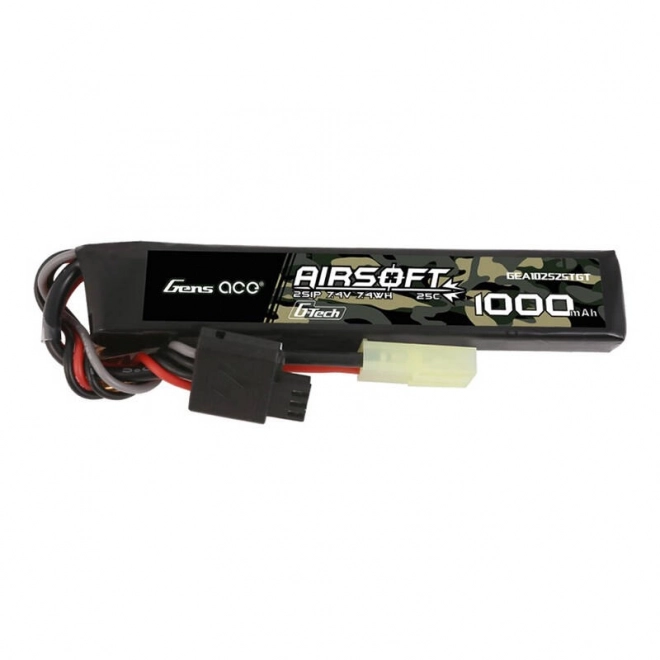 Gens ace G-Tech 25C 1000mAh 2S1P 7,4V Airsoft Gun Lipo baterie s mini Tamiya konektorem