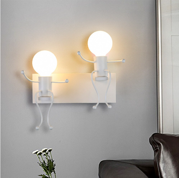 Dvojitá nástěnná lampa / Nástěnná lampa Loft double - bílá, typ VII