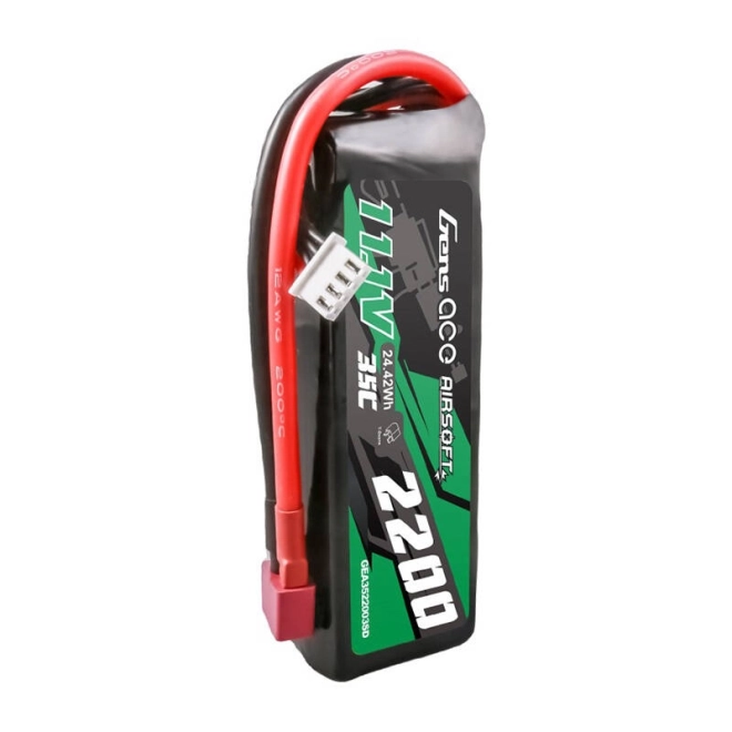 Gens ace 35C 2200mAh 3S1P 11,1V Airsoft Gun Lipo baterie s T zástrčkou