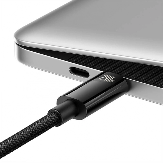 Kabel USB-C na USB-C Baseus Tungsten Gold 240W 2 m (černý)