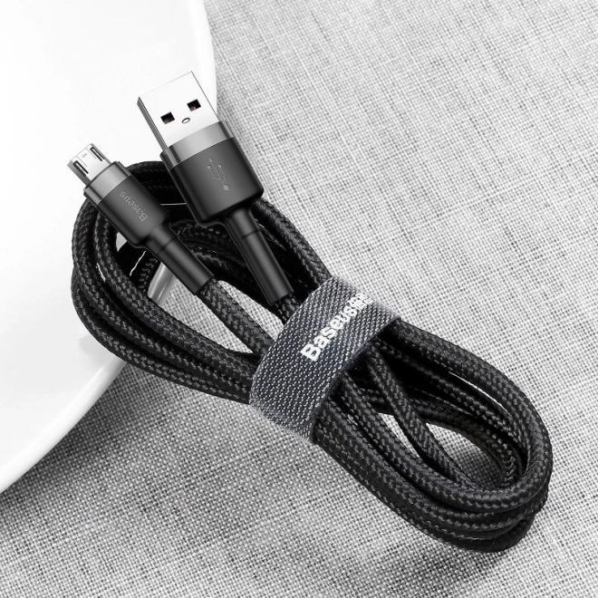 Baseus Cafule Cable USB For Micro 2A 3m šedo-černý