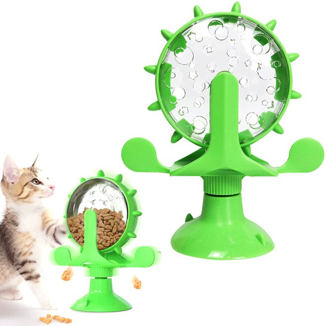 Interaktivní hračka na pamlsky pro kočky – Zelená