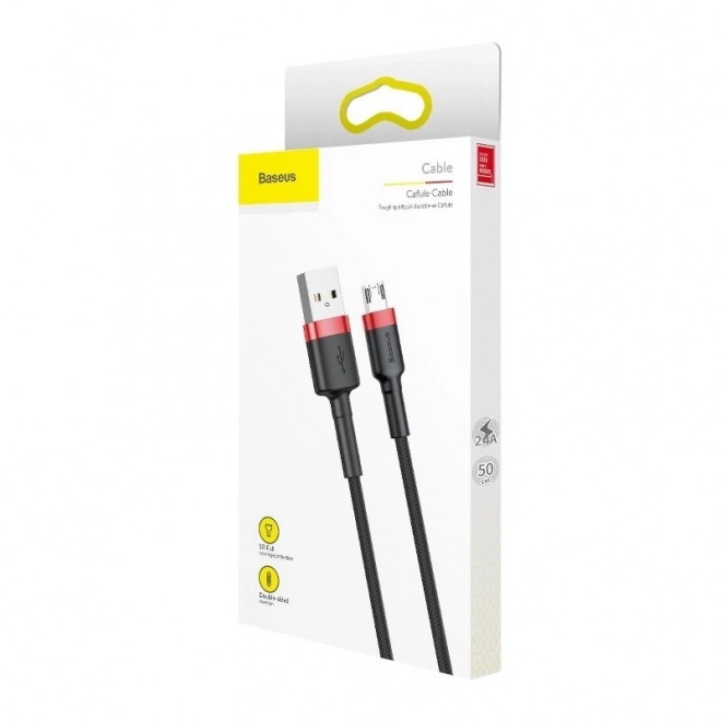 Kabel Baseus Cafule Micro USB 1,5A 2m (červeno-černý)