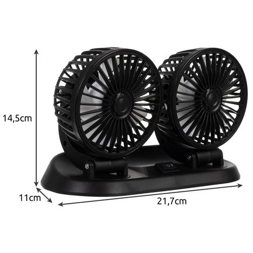 Xtrobb dvojitý ventilátor do auta 23222