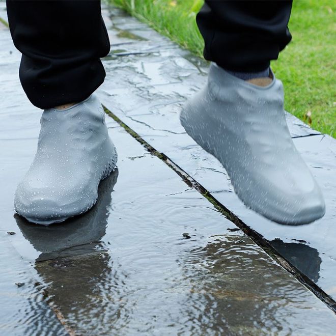 Gumové nepromokavé chrániče bot velikosti "35-39" - šedá