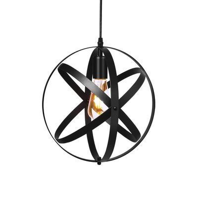 Závěsná lampa Loft, Industrial - koule, černá
