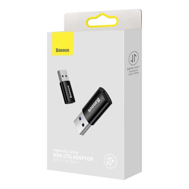 Baseus Ingenuity adaptér USB-A na USB-C OTG (černý)