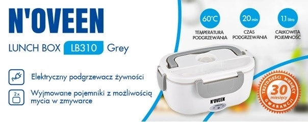 Vyhřívaná nádoba na jídlo Lunch Box LB310 Grey