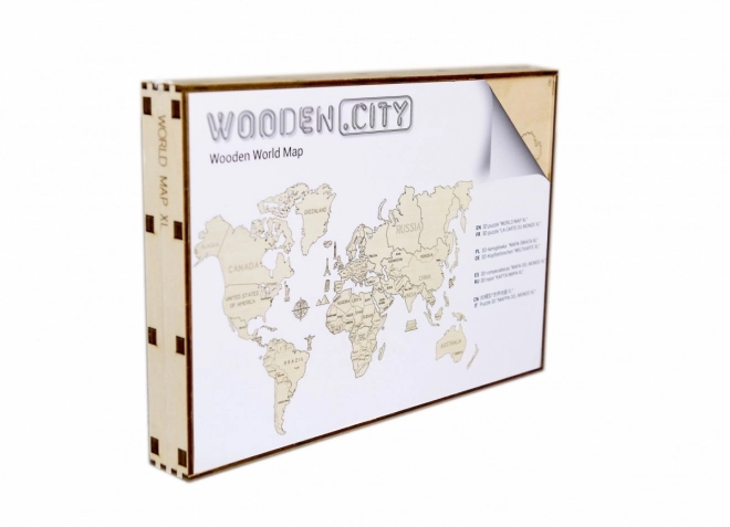 Wooden City Dřevěná mapa světa velikost XL (120x80cm)