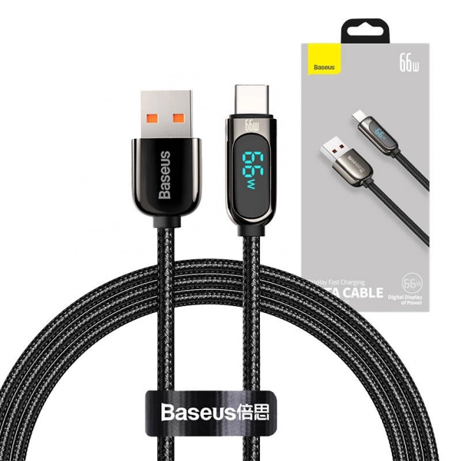 Baseus Kabel displeje USB k Type-C, 66W, 1m (černý)