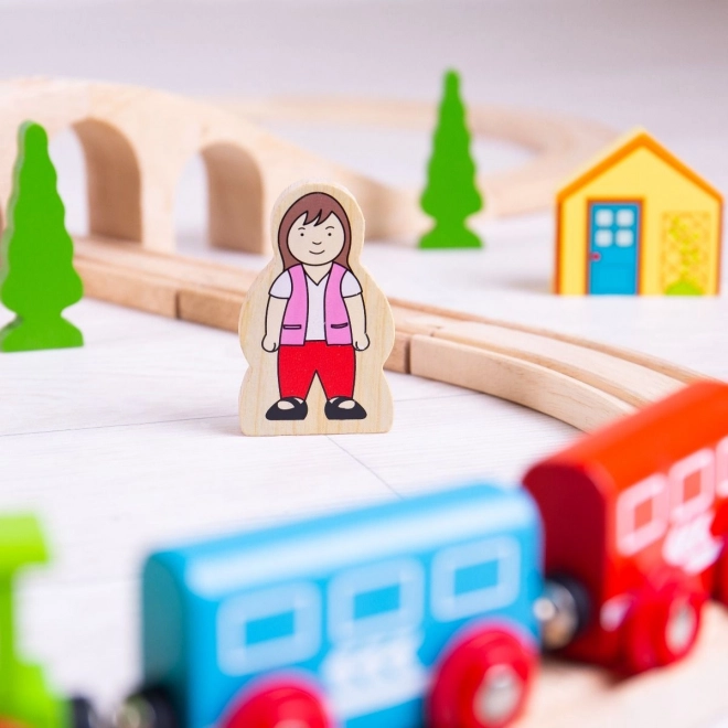 Bigjigs Rail Dřevěná vláčkodráha osmička