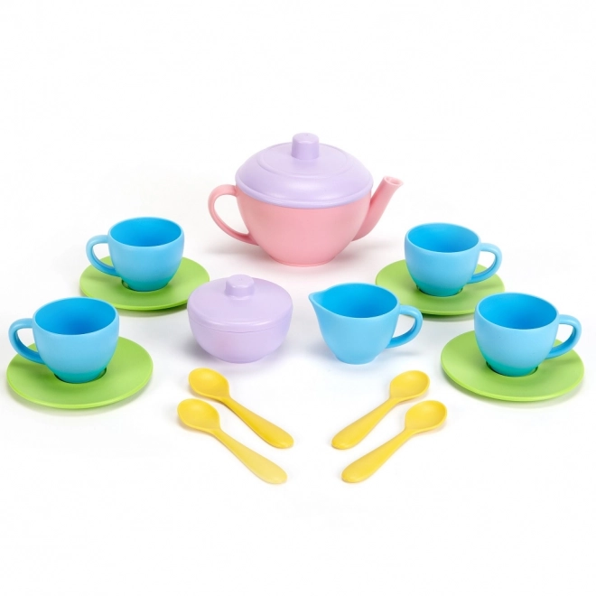 Green Toys Čajový set Pink 17 ks