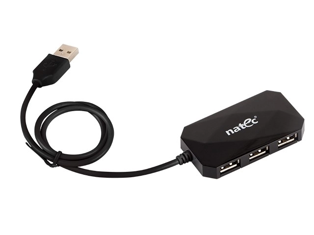 LOCUST USB 4portový rozbočovač USB 2.0 černý