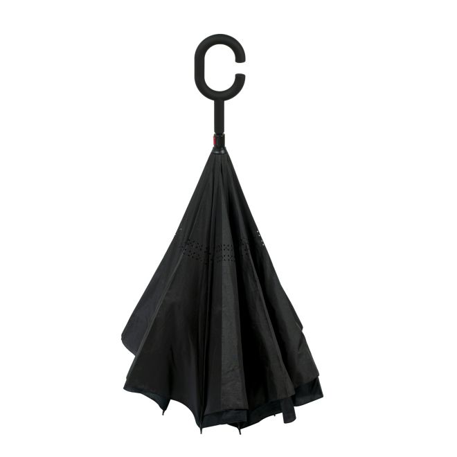 Oboustranný skládací deštník - černý