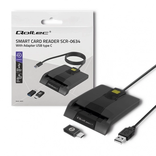 Čtečka čipových karet SCR-0634 | USB typ C