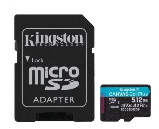 Paměťová karta microSD 512GB Kingston Canvas Go Plus