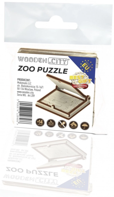 Wooden City 3D puzzle hlavolam mini Zoo