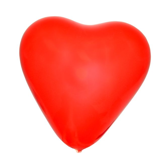 Balónek nafukovací ve tvaru srdce 26 cm - 10 kusů
