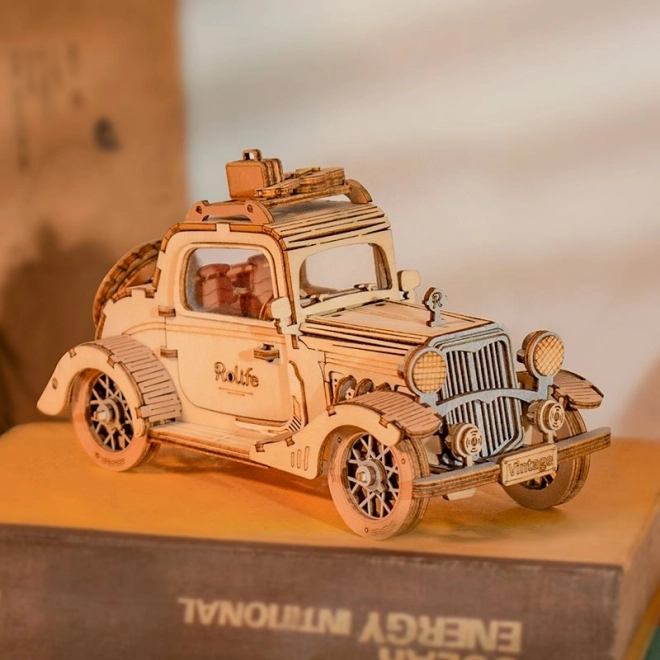 Automobil Vintage - moderní 3D dřevěné puzzle