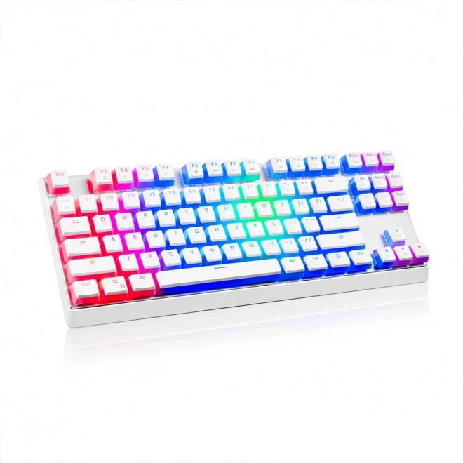 Drátová mechanická klávesnice RGB PUDDING EDITION bílá