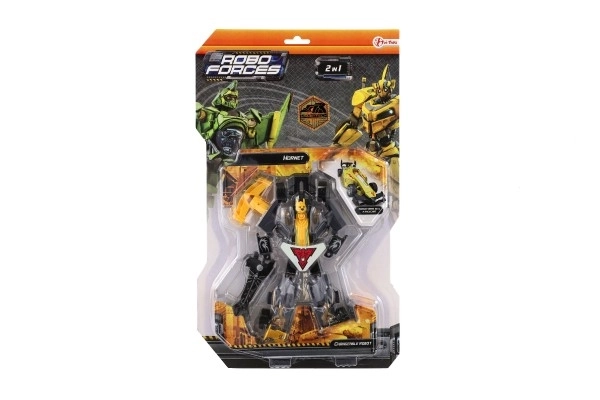 Transformer auto/robot závodní formule plast 19 cm na kartě