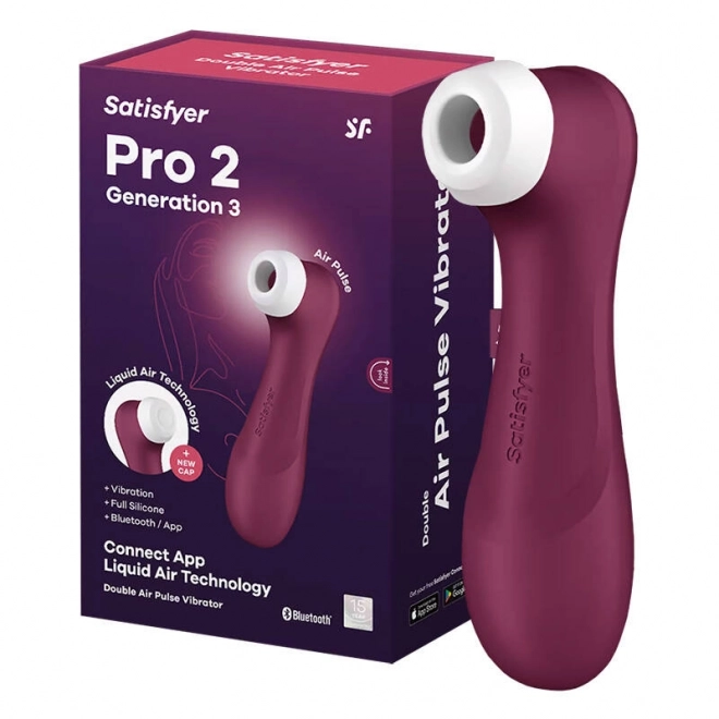 Masážní přístroj na klitoris s aplikací Satisfyer Pro 2 Generation 3 (červený)