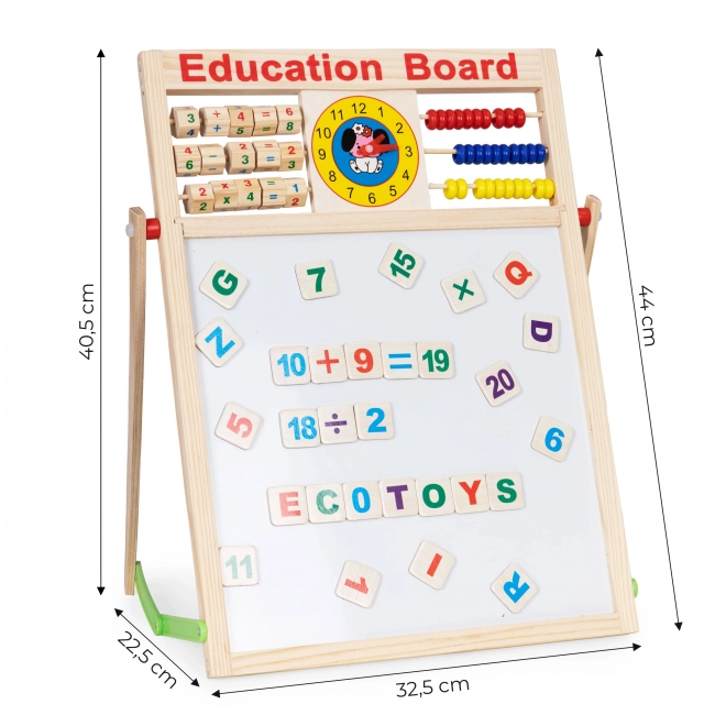 Vzdělávací tabule 2v1 magnetické křídy abakus