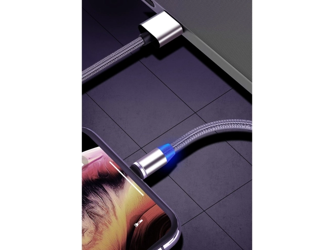 Magnetický nabíjecí kabel 3v1 micro type-c usb lightning 1m