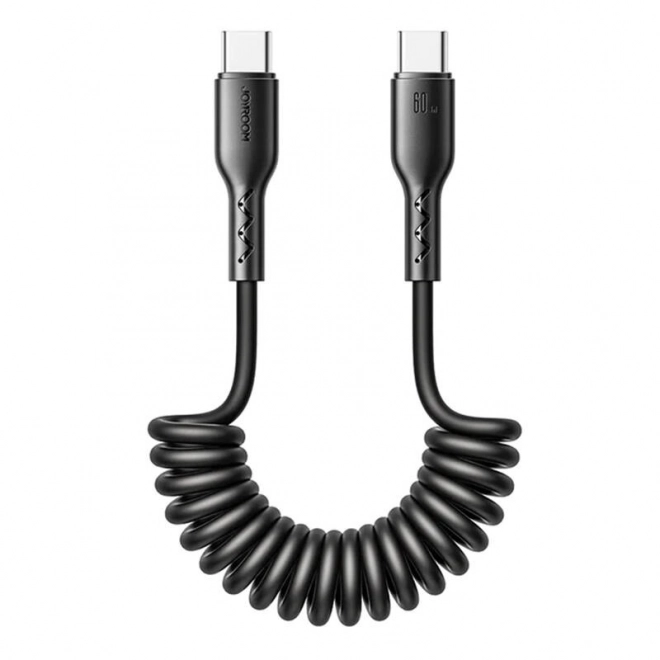 Rychlonabíjecí kabel pro auto Joyroom Type-C na Type-C Easy-Travel Series 60W 1,5 m, vinutý (černý)