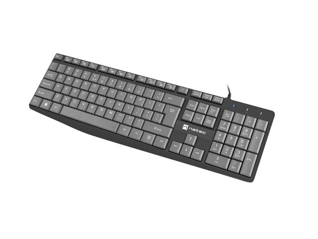 Klávesnice Nautilus US Slim Keyboard 1,8 m černošedá