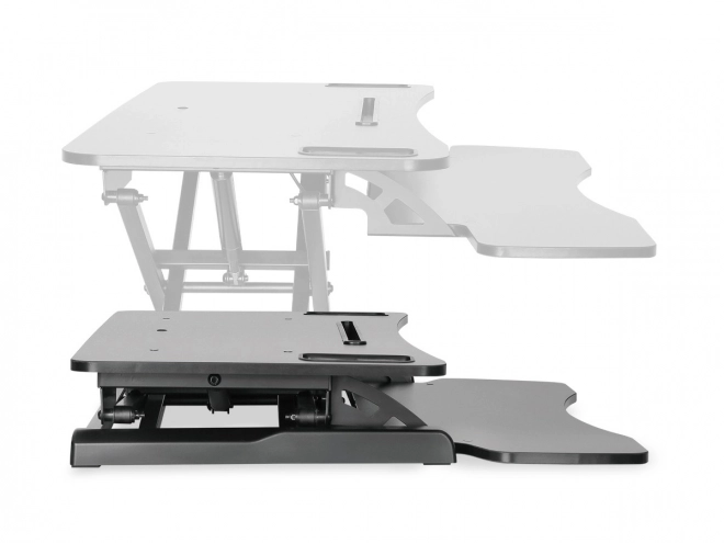 Ergonomická podložka pod stůl, pracovní plocha: 950x615x106-460 mm, nastavitelná, černá