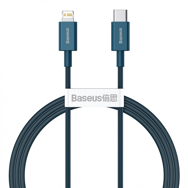 Kabel USB-C k iP, 20W, PD, 1m (modrý)