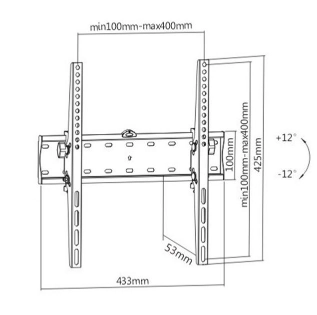 Nástěnný držák pro TV (nastavitelný), 32" - 55", (40 kg)