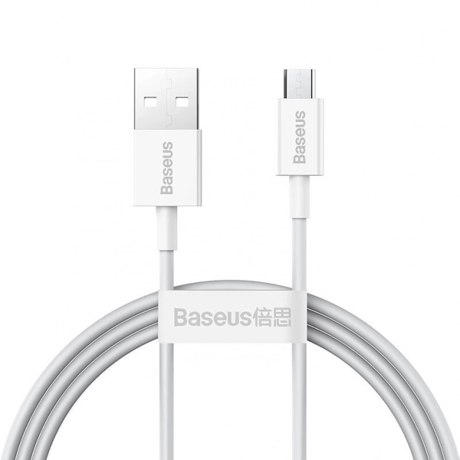 Kabel Baseus Superior Series USB na micro USB, 2A, 1m (bílý)