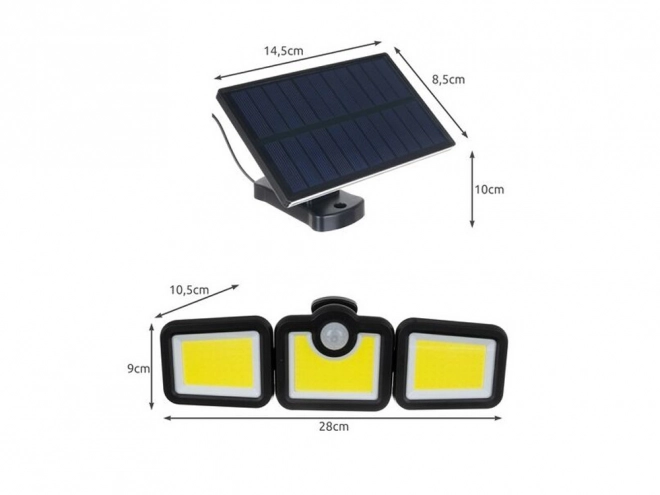 Solární svítidlo se senzorem pohybu a 171 LED