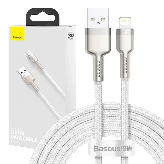 USB kabel pro Lightning Baseus Cafule, 2,4A, 2m (bílý)