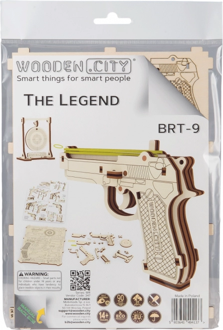 Dřevěné 3D puzzle pistole Legend BRT-9