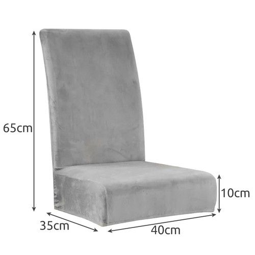 Potah na židli - šedý velur Ruhhy 22979
