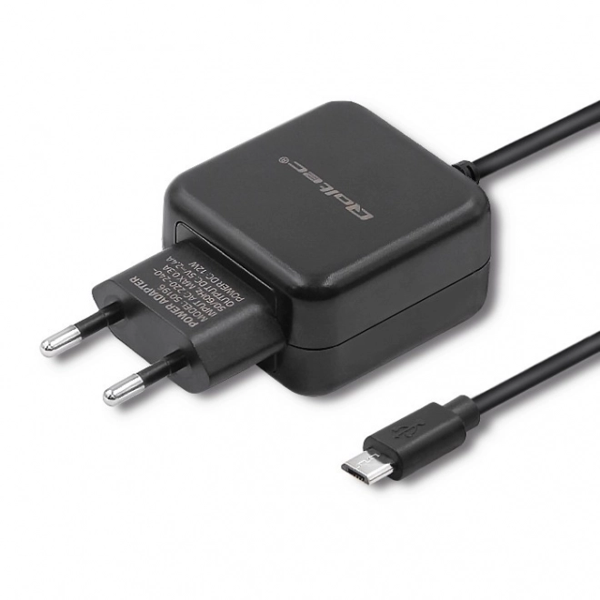 Napájecí nabíječka 5V | 2,4A | 12W | Micro USB | Černá