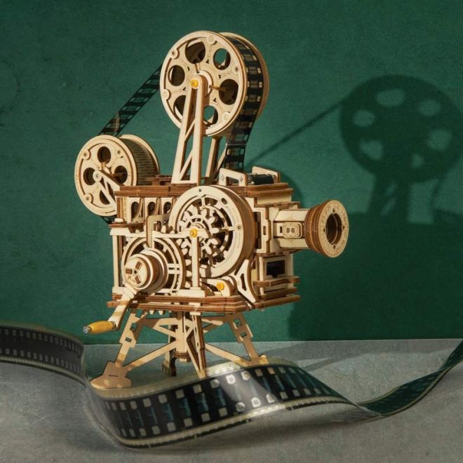 RoboTime 3D dřevěné mechanické puzzle Filmový projektor