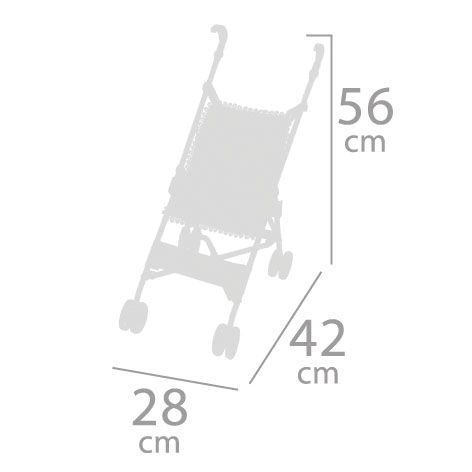 DeCuevas 90090 Skládací kočárek pro panenky golfové hole Martina 2021 - 56 cm